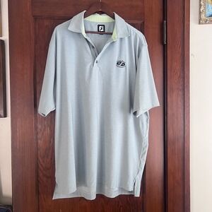 FJ FootJoy Santa Rosa Golf & Beach Club Mens‎ XL Polo Shirt Light Blue